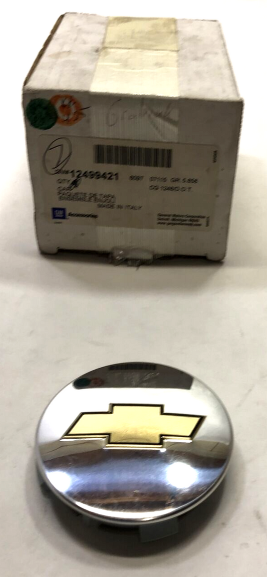 New OEM Genuine GM Chevrolet 2007-2014 Polished Wheel Center Cap 12499421