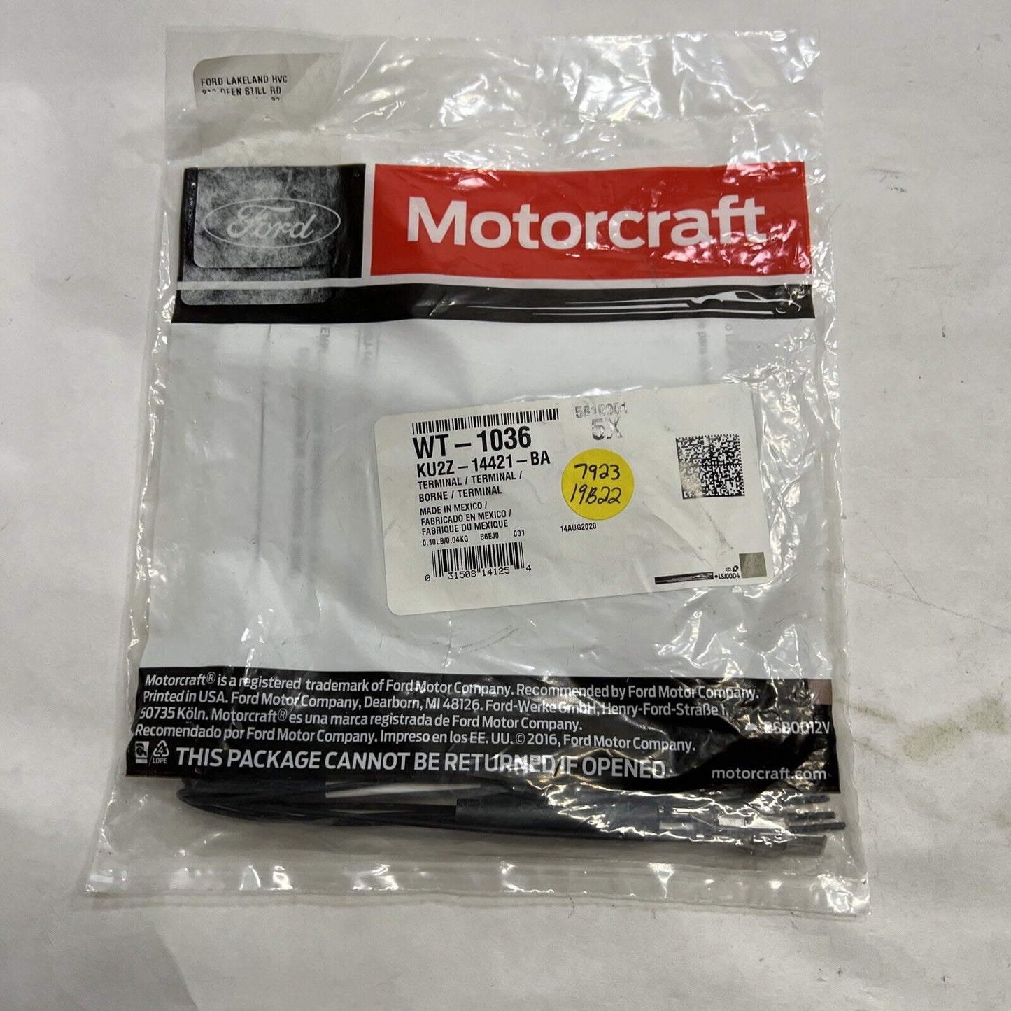 New OEM Ford F150 Bronco Sport Fuel Pump Jumper Harness Kit Motorcraft WT1036