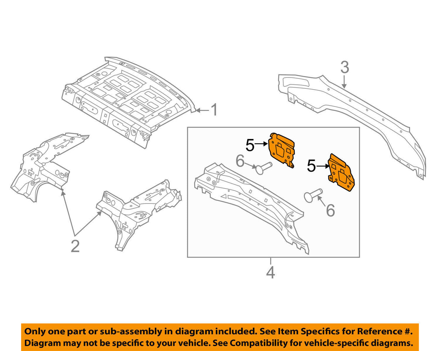 New OEM Ford Focus Bumper Bracket Rear Driver Side 12-17 CP9Z-17C914-B