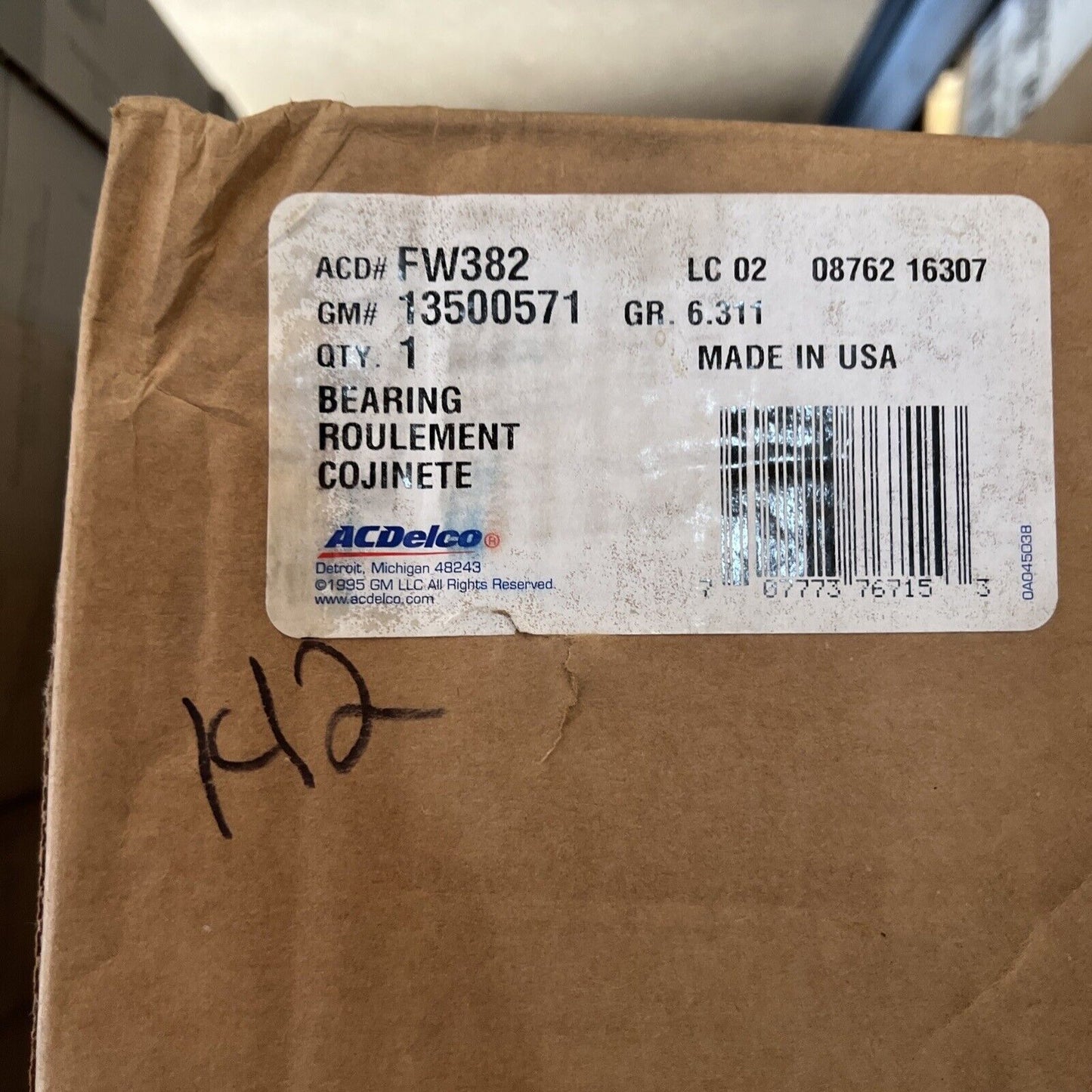 Genuine OEM GM Acdelco Cruze Front Wheel Hub & Bearing Assm 11-16 FW382 13500571