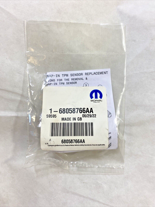 Genuine OEM Mopar TPMS Sensor Valve Assembly-Valve Stem Hardware Kit 68058766AA