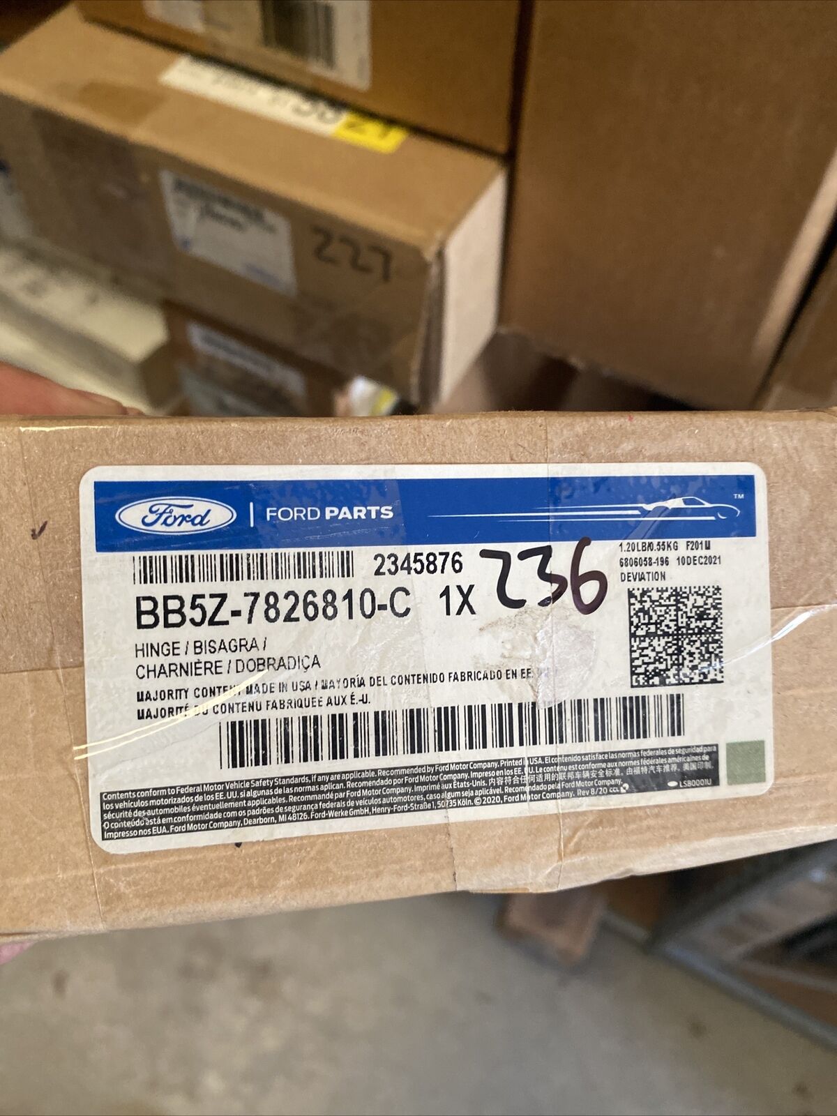 New OEM Genuine Ford Explorer 2011-2023 Lower Door Hinge Assembly BB5Z7826810C