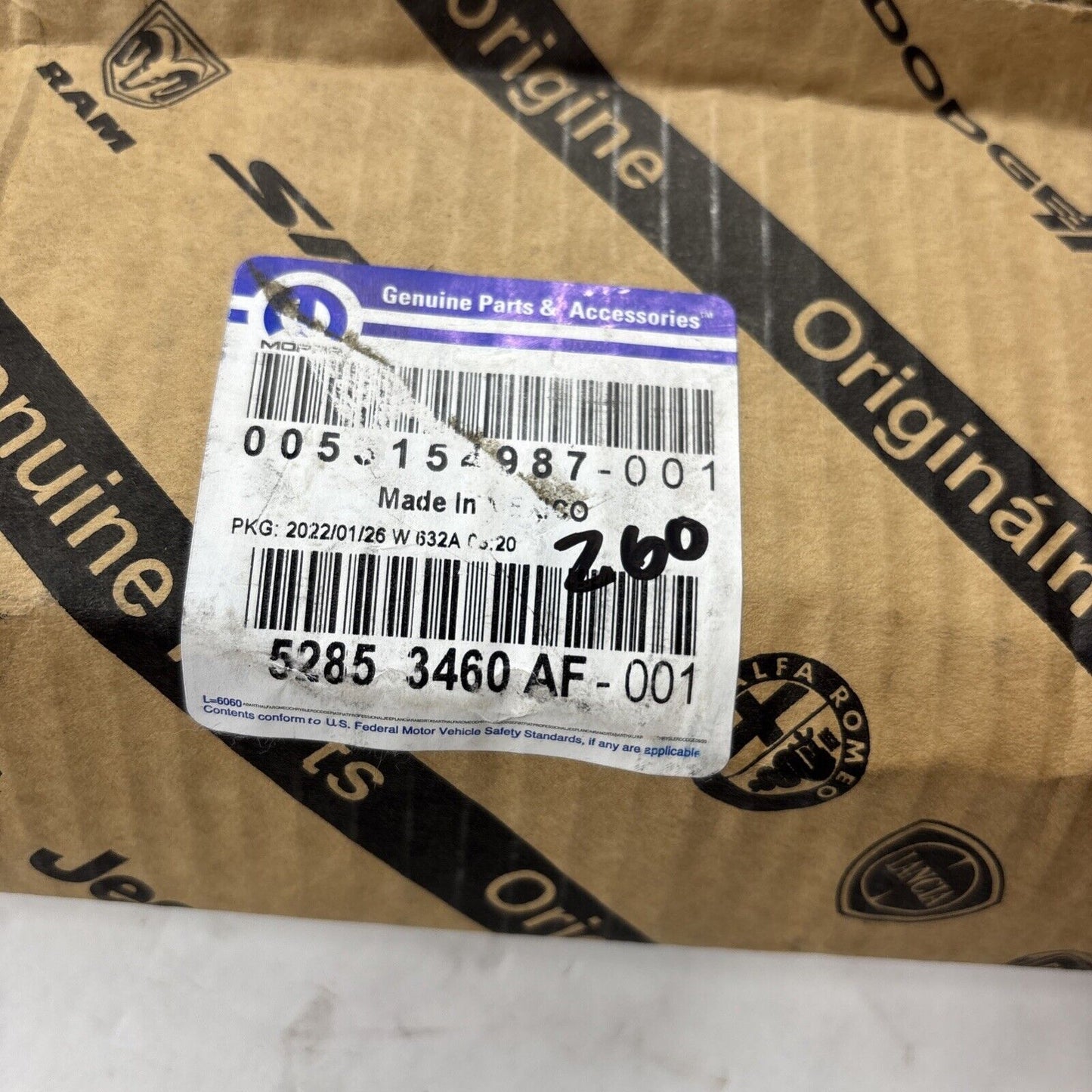 Genuine OEM Mopar RAM 1500 2009-2024 Suspension Shock Absorber 52853460AF