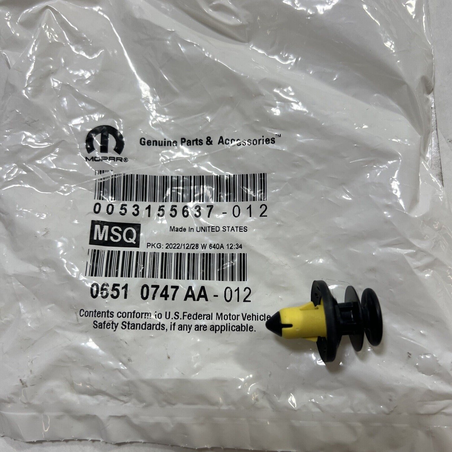 1 Single* OEM Mopar Door Trim Panel Upper Retainer 2014-2022 6510747AA