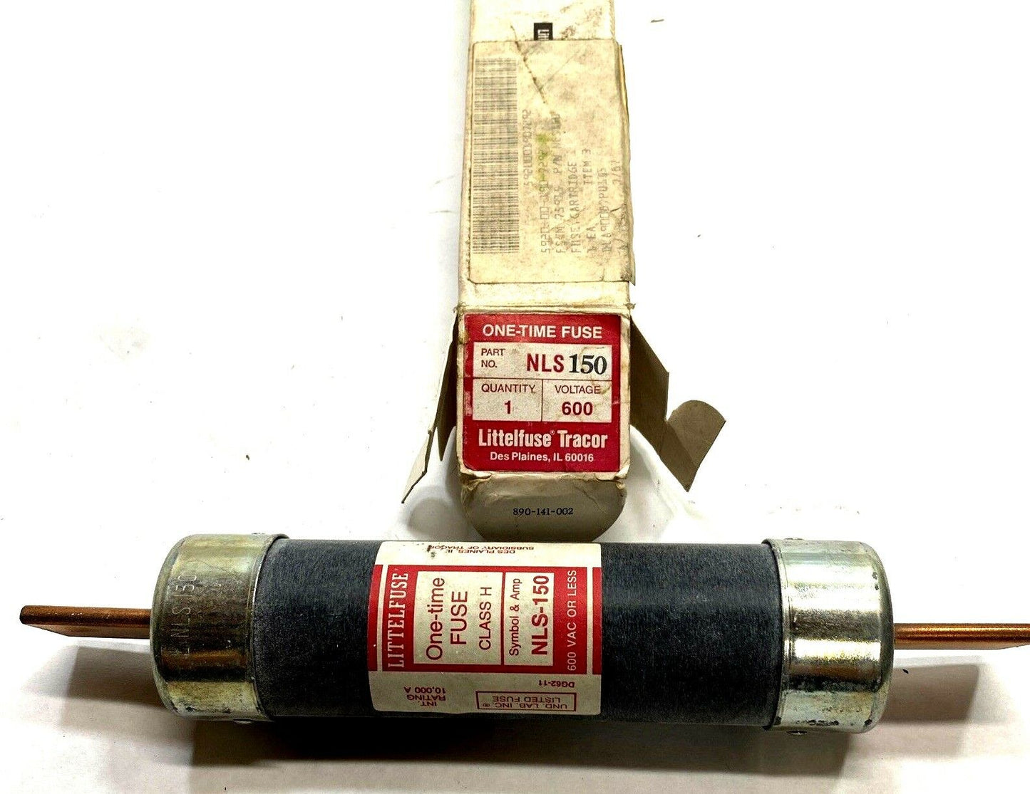 New LittleFuse One-Time Class H 600 Volt Fuse NLS150