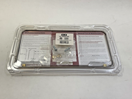 New License Plate Frame Laser Etched Grand Cherokee Logo Auto Gold LF.GRA.EG
