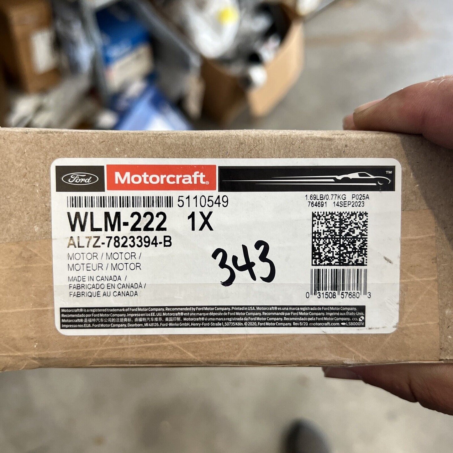 Genuine Ford Passenger Side Power Window Motor Motorcraft WLM222 AL7Z7823394B