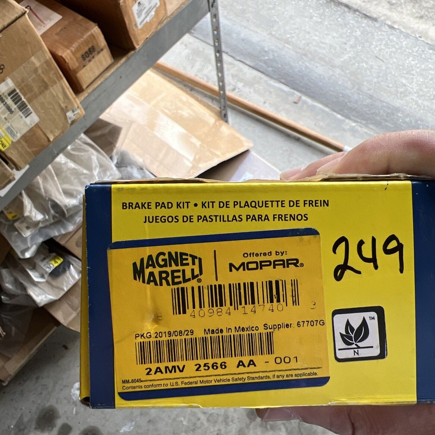 New OEM Magneti Marelli Offered By Mopar 2AMV2566AA Kit Disc Brake Pad