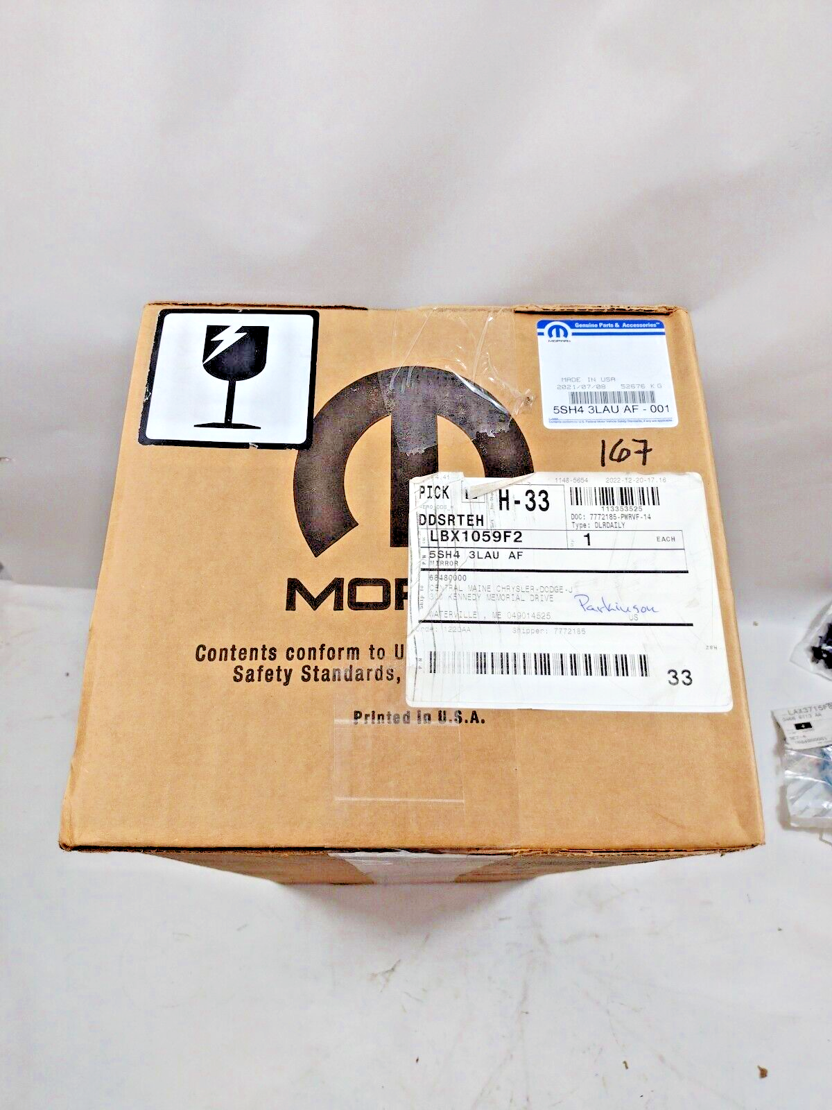 Genuine OEM Mopar Left Driver Side Outside Rear-View Mirror 2013-2022 5SH43LAUAF