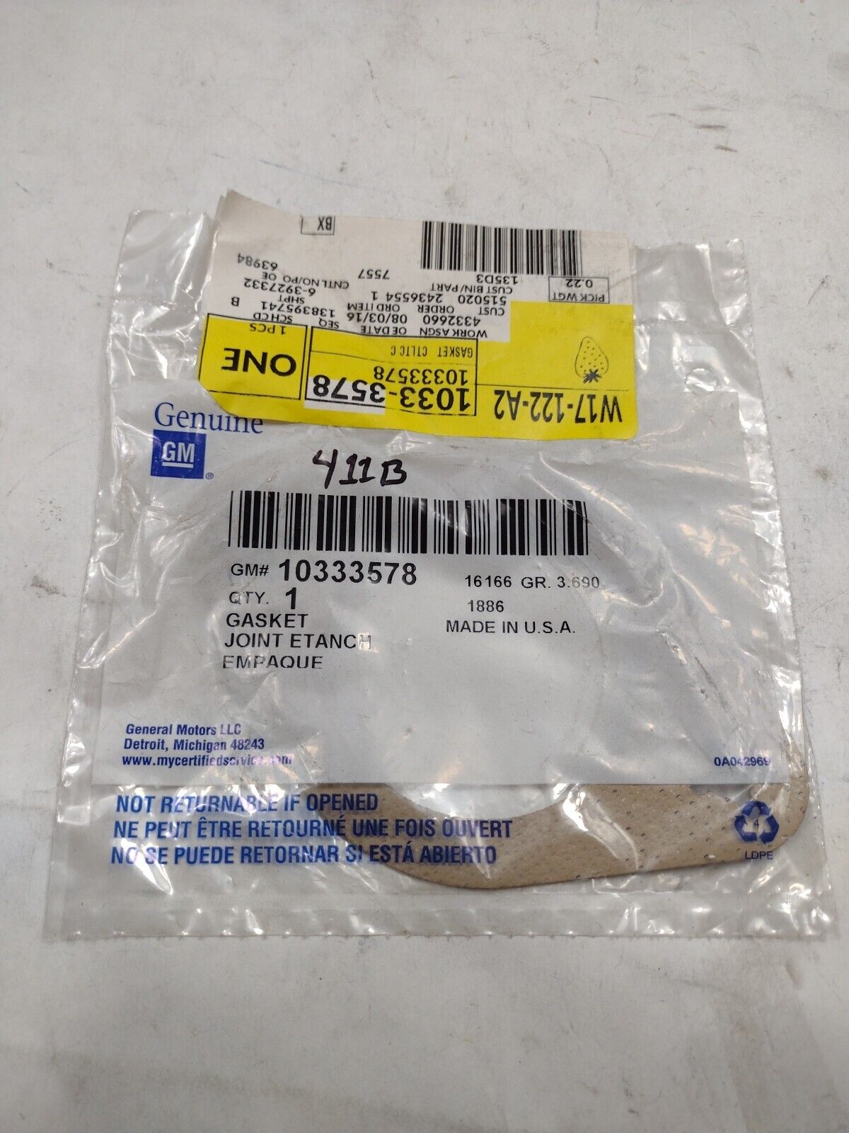 GM Genuine Parts 10333578 Catalytic Converter Gasket