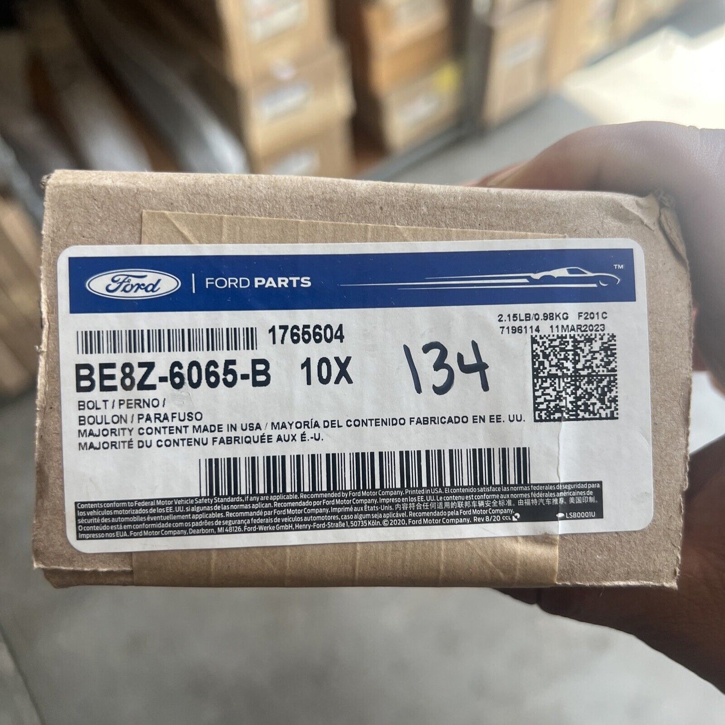 10 Genuine OEM Ford Cylinder Head Bolt Set 10 Bolts 2011-2020 1.5/1.6L BE8Z6065B