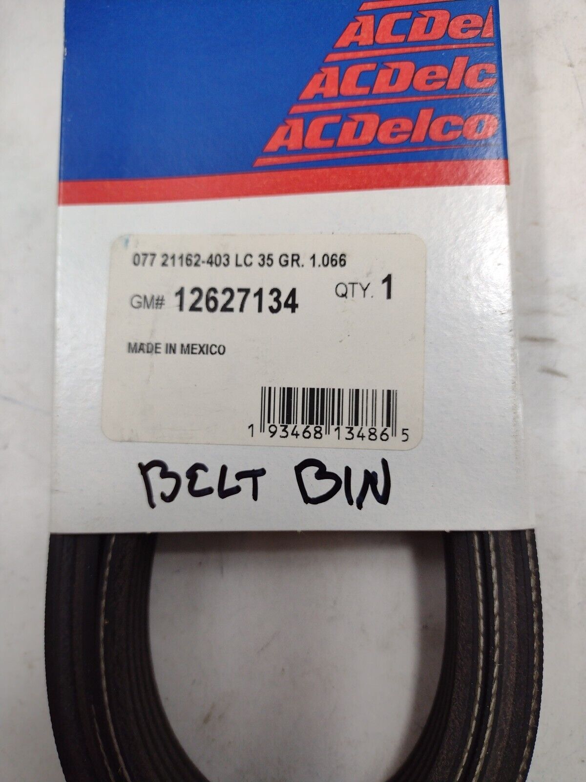 Genuine OEM GM Chevy Impala Serpentine Drive Fan Belt 2013-2019 12627134