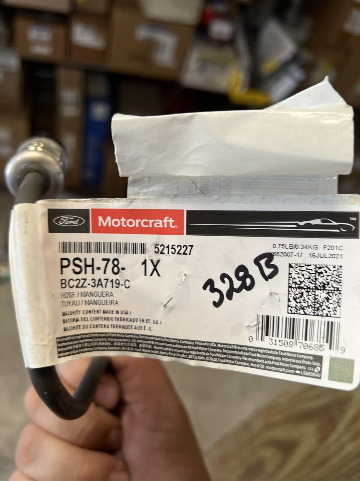 New OEM Ford Power Steering Pressure Pipe Line Hose Assembly Motorcraft PSH-78