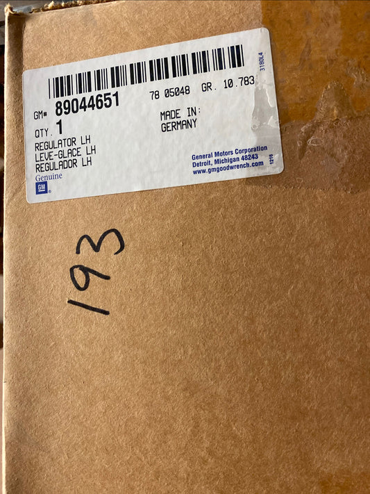 New OEM GM Oldsmobile Alero Window Regulator Left 1999-2005 89044651