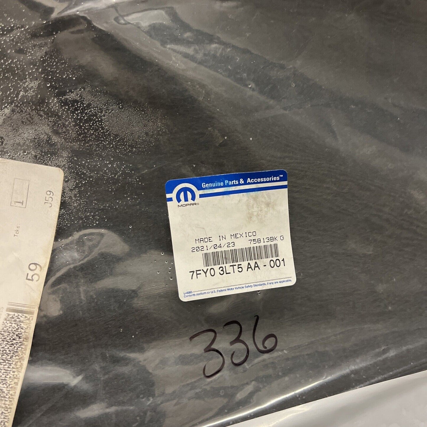 Genuine OEM Mopar Rear Seat Cushion Cover 7FY03LT5AA