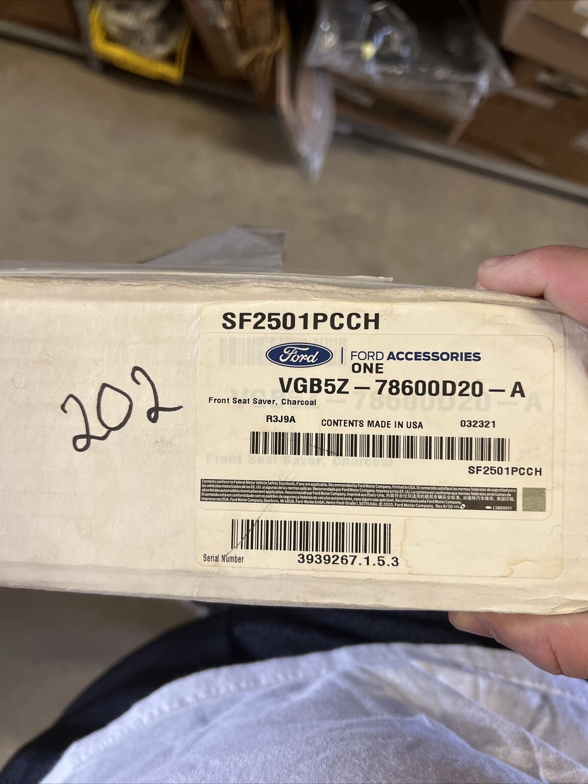 New OEM Ford Explorer Seat Covers Front 2017-2019 Charcoal VGB5Z78600D20A