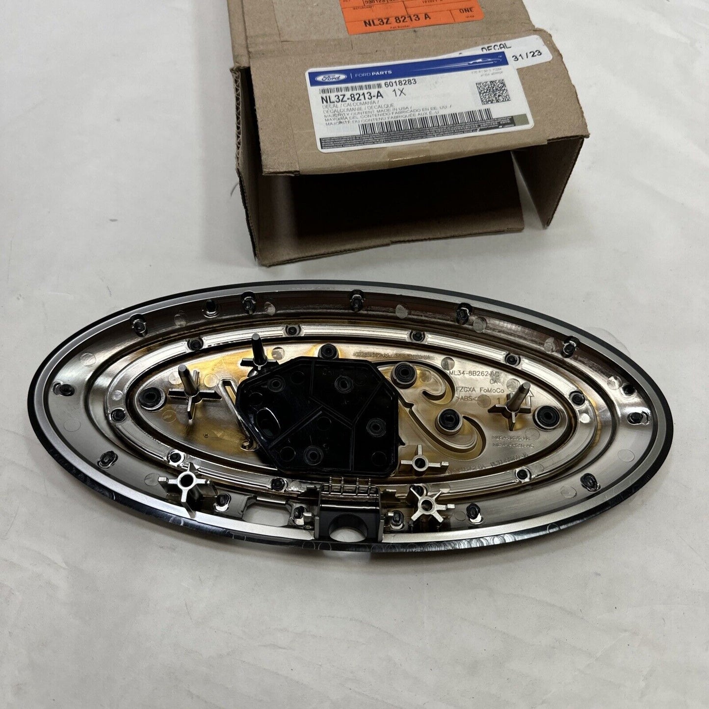 New OEM Genuine Ford Black Logo Emblem Oval NL3Z8213A