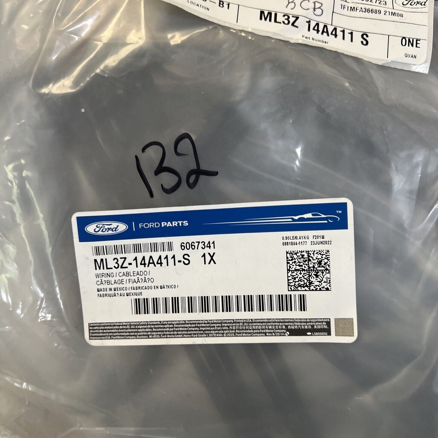 New OEM Genuine Ford Wire Assembly Jumper ML3Z14A411S