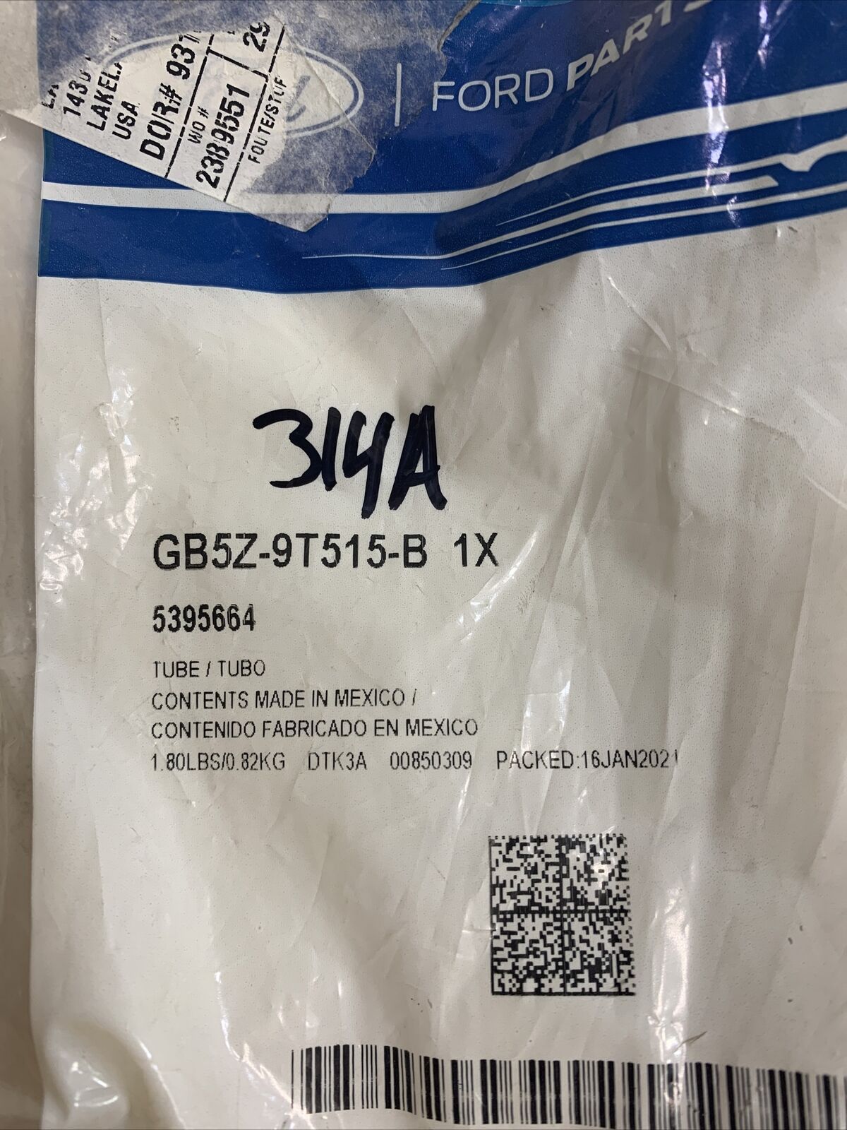 NEW OEM Ford 2010-2019 Explorer Flex Lower Turbocharger Oil Line GB5Z-9T515-B