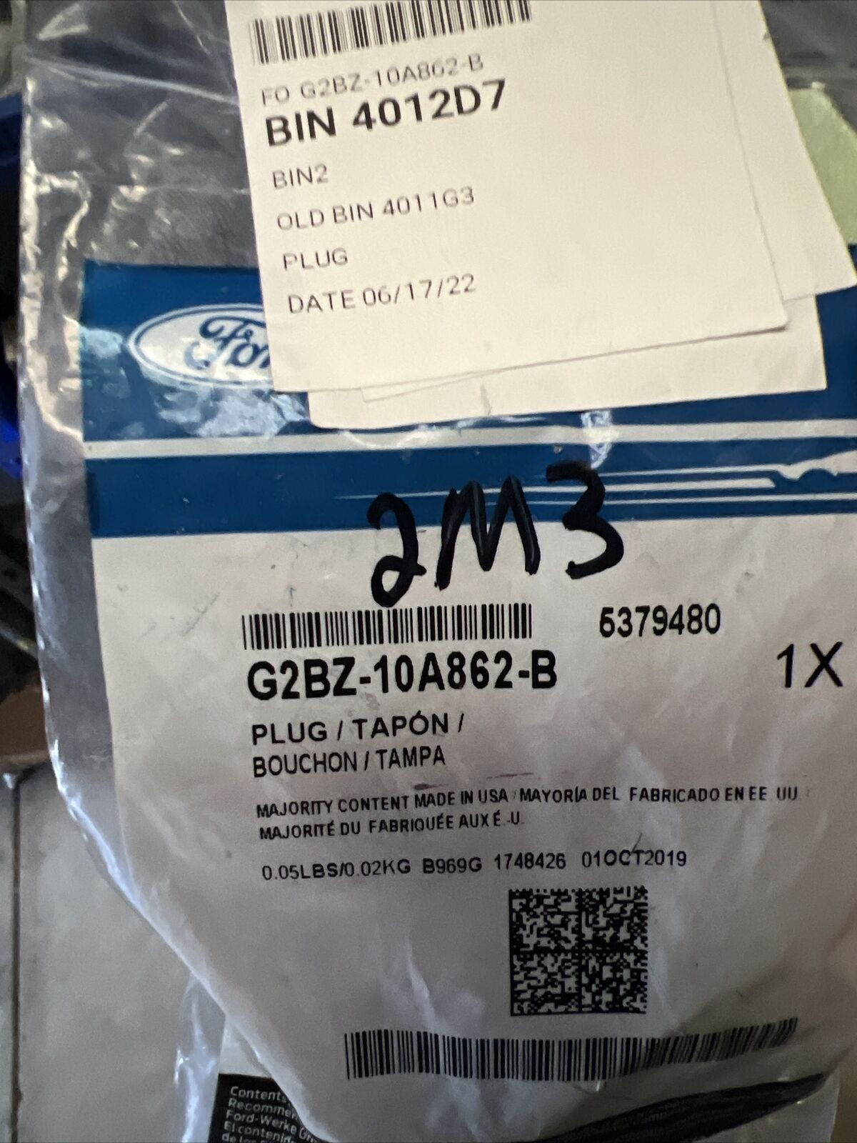 New OEM Genuine Ford Fiesta 2011-2019 Wheelhouse Liner Plug G2BZ10A862BA