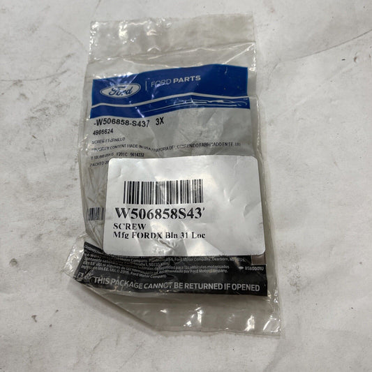New OEM Genuine Ford SSV Plug-In Hybrid 2013-2020 Trunk Lid Screw W506858S437