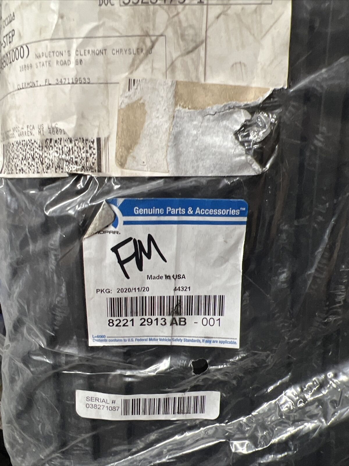 New OEM Genuine Mopar 3rd Row All Weather Floor Mat Kit 82212913AB