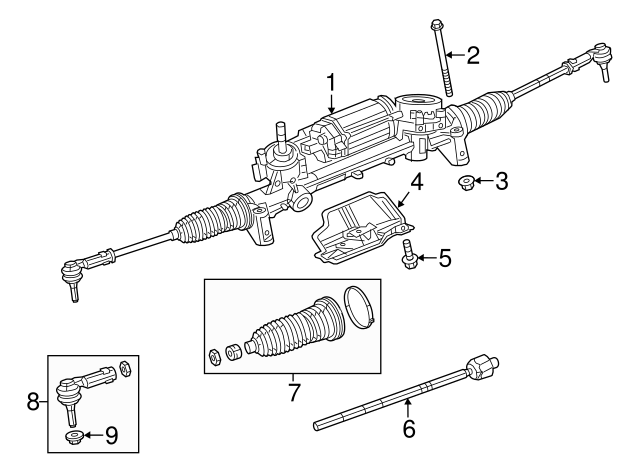 Genuine OEM Mopar Jeep Cherokee Steering Rack & Pinion Assembly 15-19 68369260AA