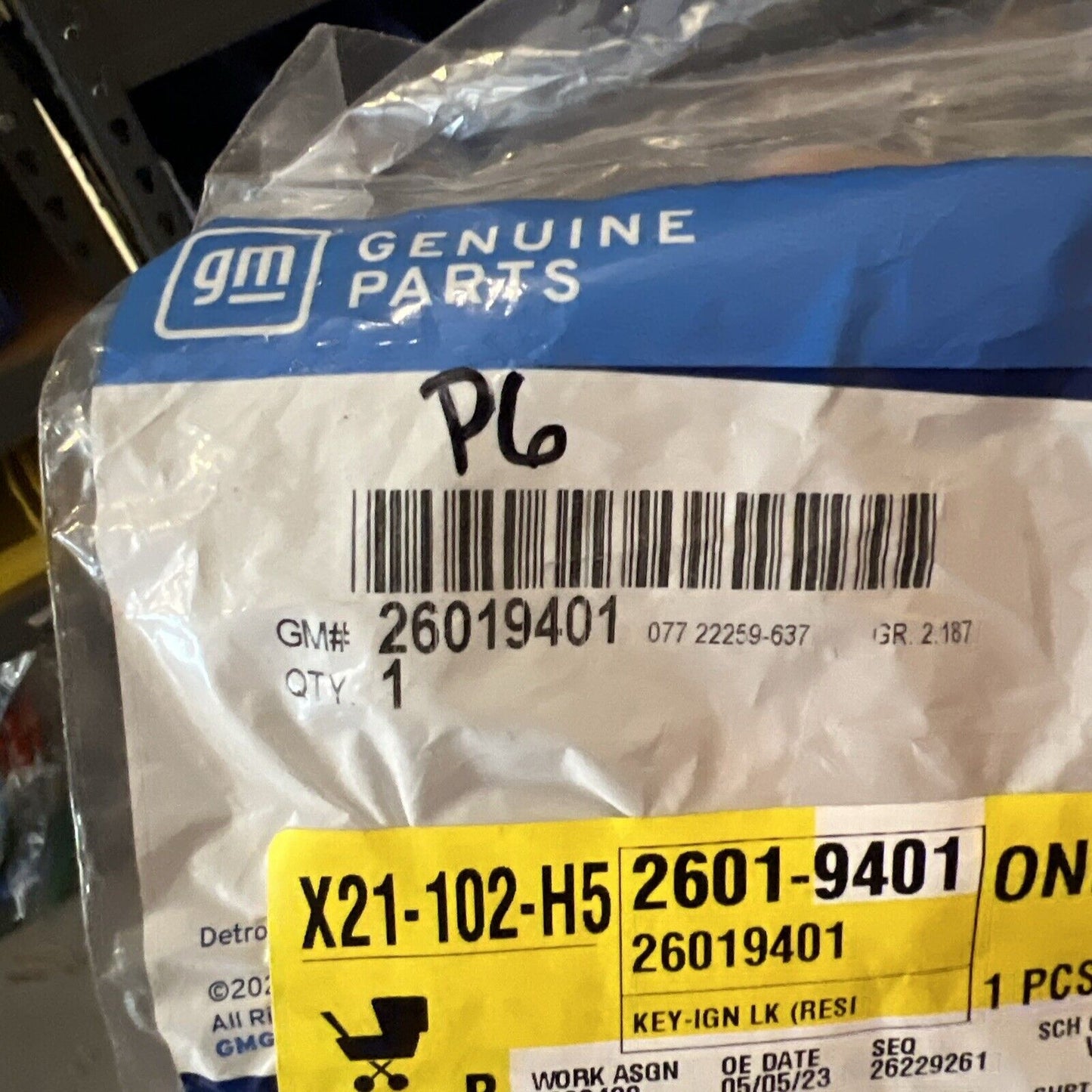 Genuine OEM GM Ignition Key 26019401