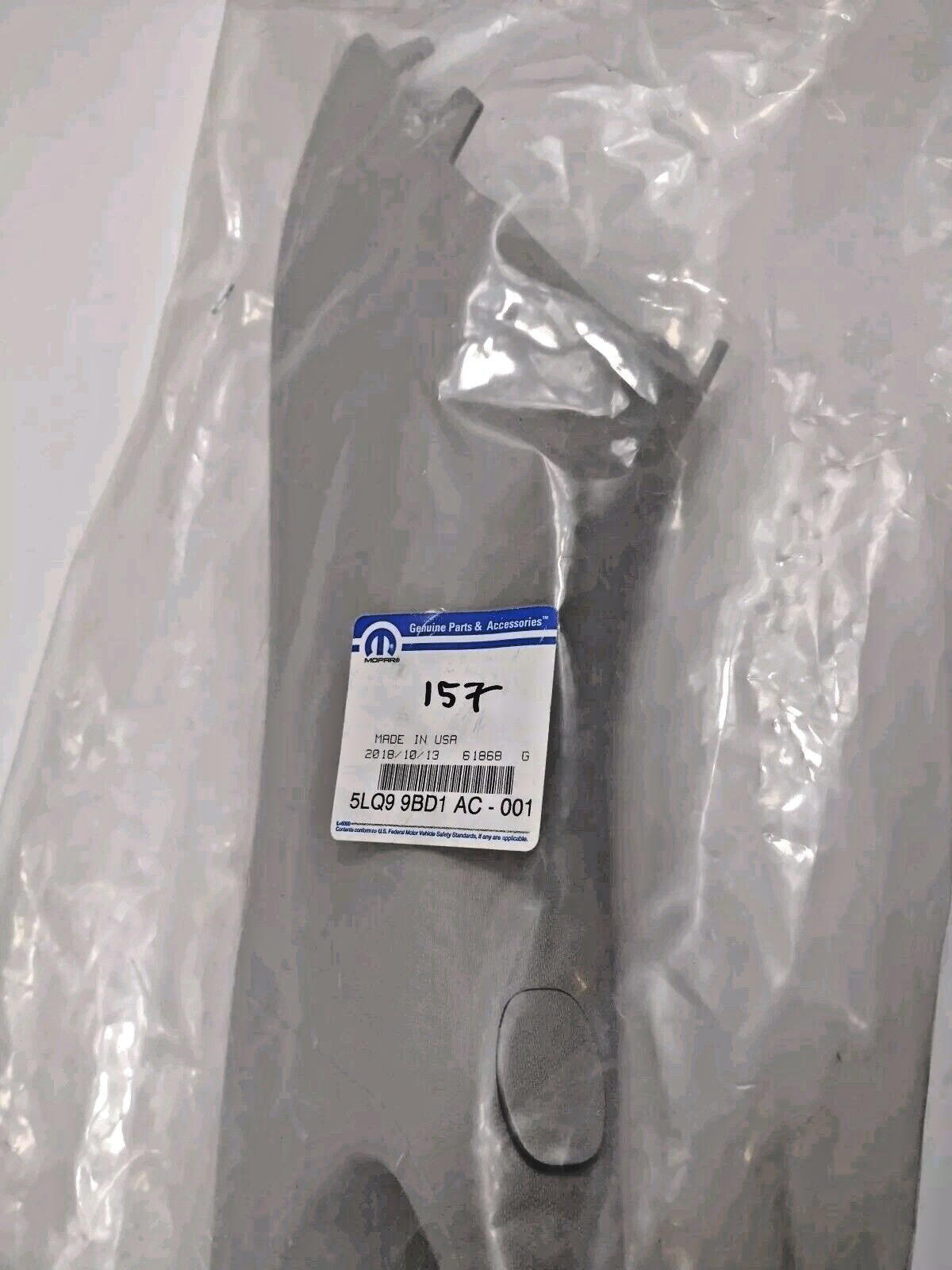 Genuine OEM Mopar Left Driver Side A-Pillar Trim Panel Grab Handle 5LQ99BD1AC