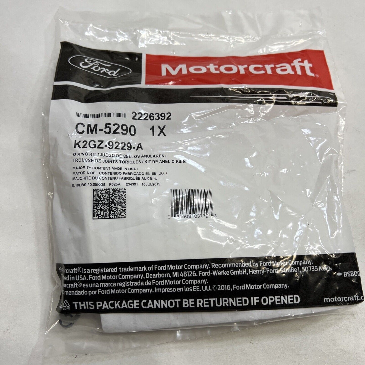 New OEM Genuine Ford Fuel Injector seal And Clip Kit Motorcraft CM-5290