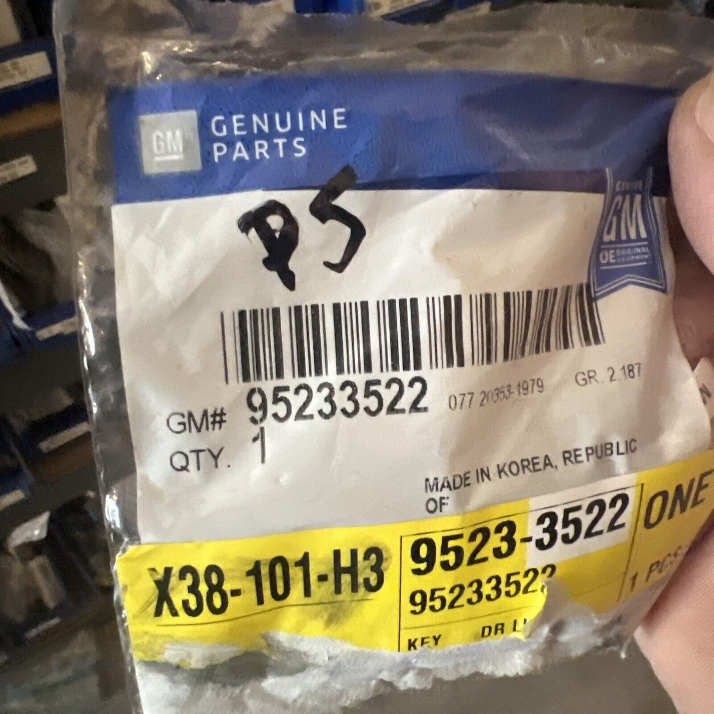 Genuine OEM GM ACDelco Spark Ignition Key 2013-2015 95233522