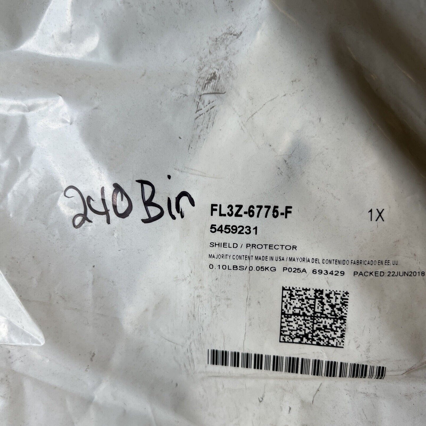 New OEM Genuine Ford F-150 2.7L V6 2016-2020 Front Heat Shield FL3Z-6775-F