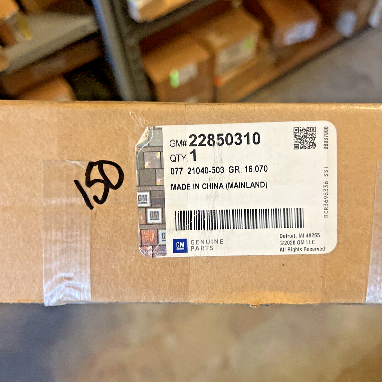 Genuine OEM GM Chevrolet Right Passenger Side Sunvisor 2007-14 Gray 22850310