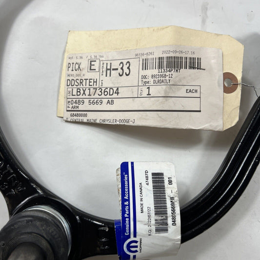 Genuine OEM Mopar Front Left Side Suspension Upper Control Arm 05-23 4895669AB