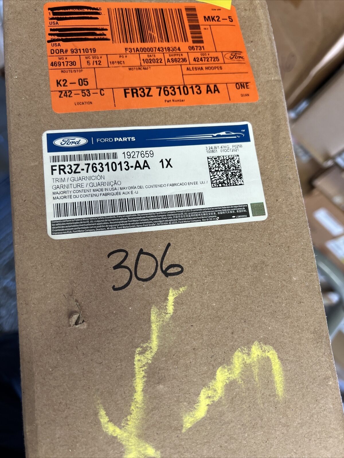 New OEM Genuine Ford Mustang Left Lower Driver Side Quarter Trim FR3Z7631013AA