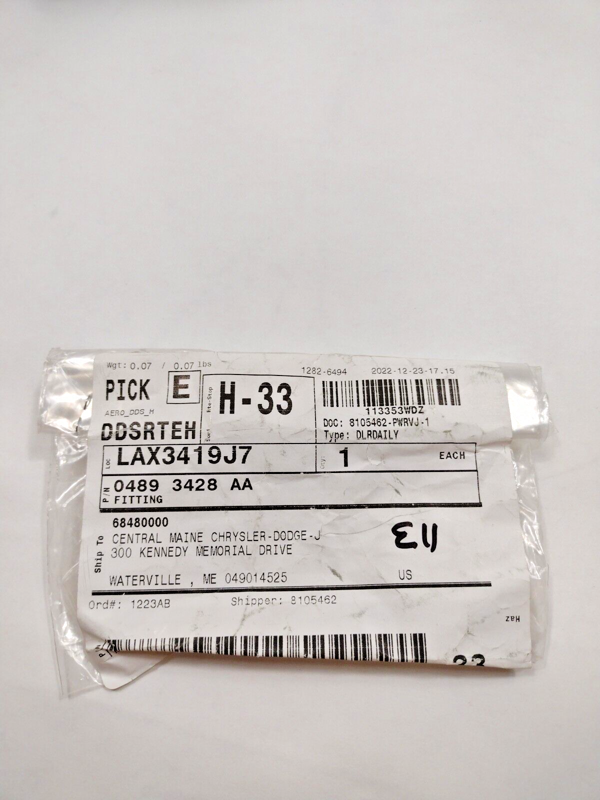 Genuine OEM Mopar Ram 2500 3500 Engine Oil Cooler End Fitting 6.4L 4893428AA