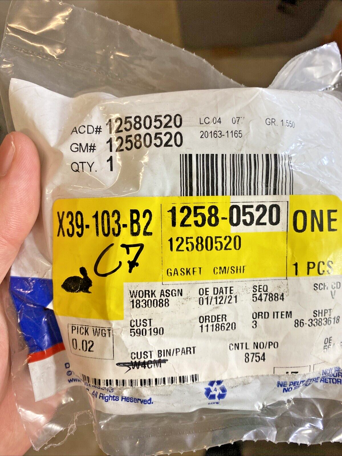 Genuine OEM GM ACDelco Camshaft Position Actuator Magnet Gasket 06-11 12580520