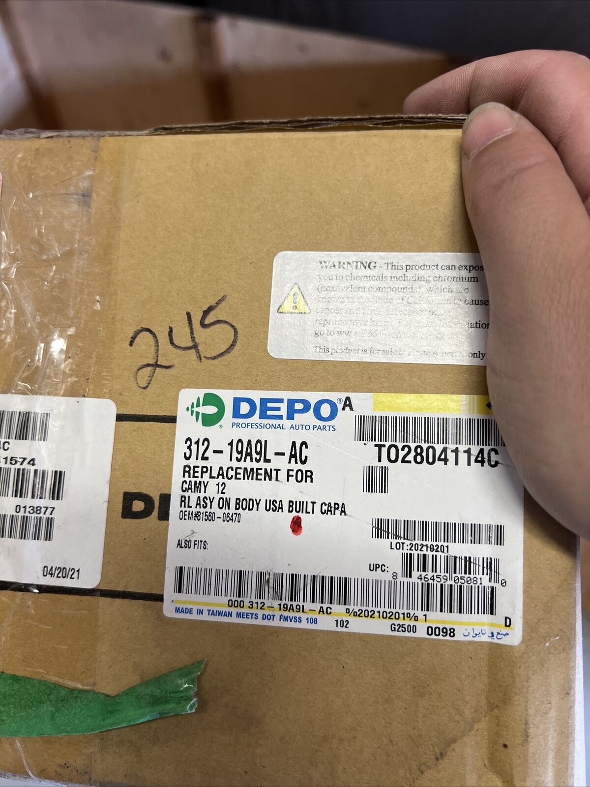 New DEPO for Toyota Camry 2012-2015 Combo Lamp Assembly 8156006470