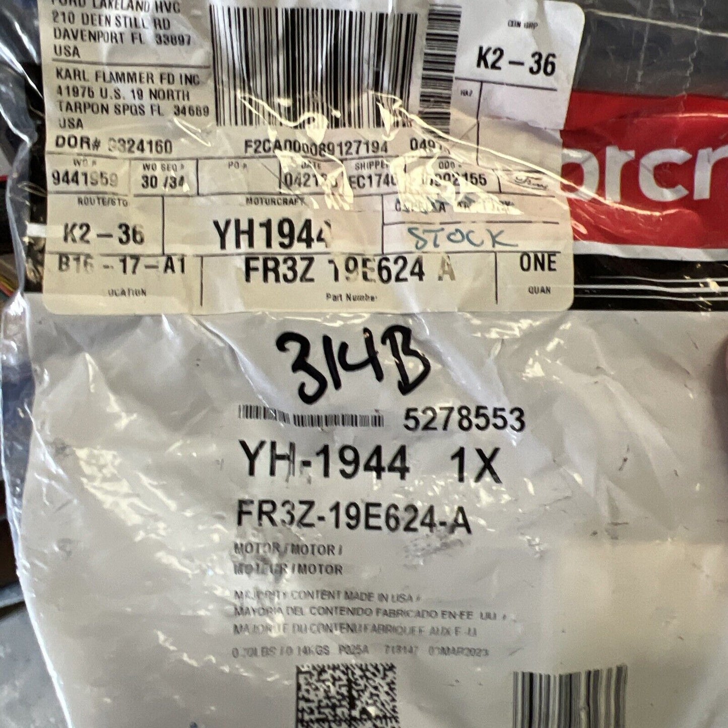 Motorcraft YH-1944 Blower Control Switch New for Ford Mustang 2015-2020