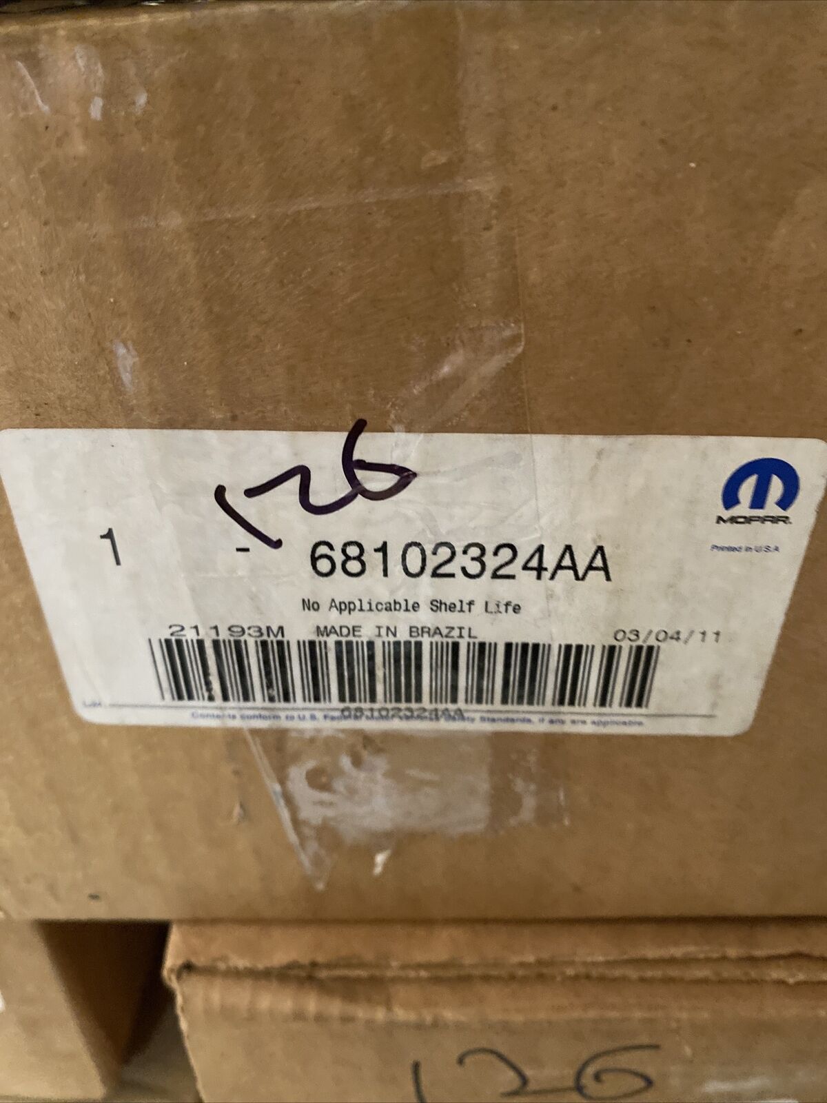 New OEM Genuine Fiat Right Passenger Side Disc Brake Caliper Mopar 68102324AA