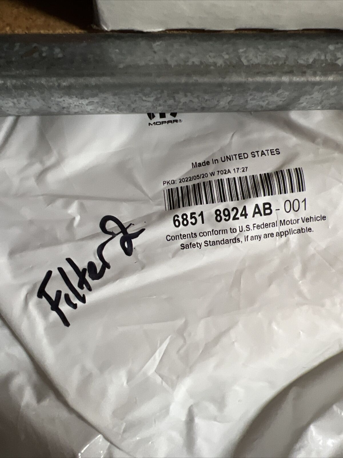 New OEM Genuine Mopar Grand Wagoneer 2022-2023 Air Filter 68518924AB