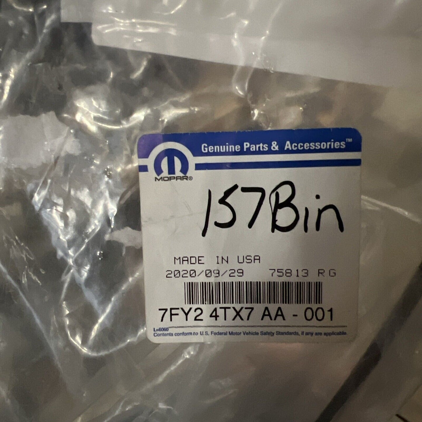 Genuine OEM Mopar Wrangler Seat Release Handle And Cable 2018-2023 7FY24TX7AA