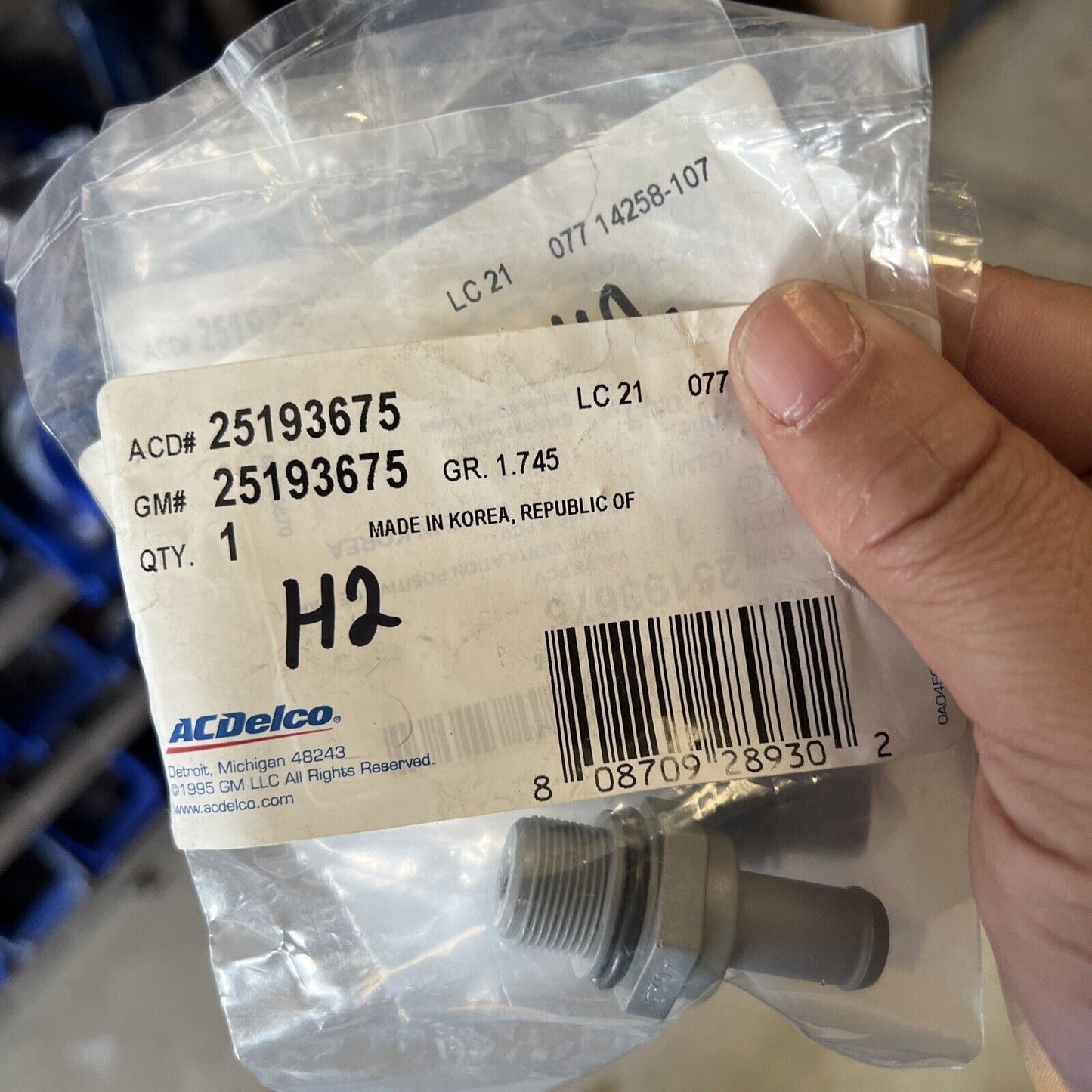 New OEM GM 25193675 ACDelco PCV Valve New for Chevy Chevrolet Spark 2013-2015