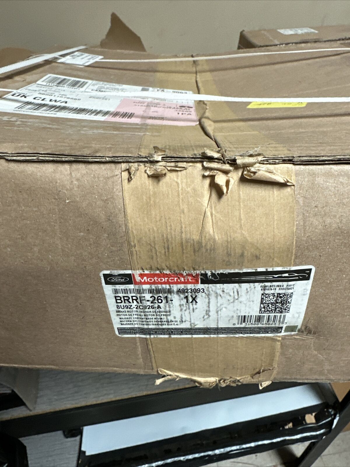 New OEM Ford Brake Rotor Rear F53 F59 Stripped Chassis 08-15 Motorcraft BRRF261