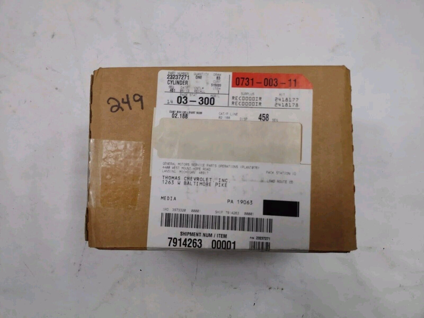 Genuine OEM GM Ignition Lock Cylinder Kit 23237271