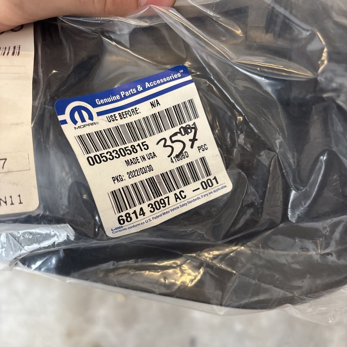 Genuine OEM Mopar Front Left Bumper Lower Spacer Panel Cover Trim 68143097AC