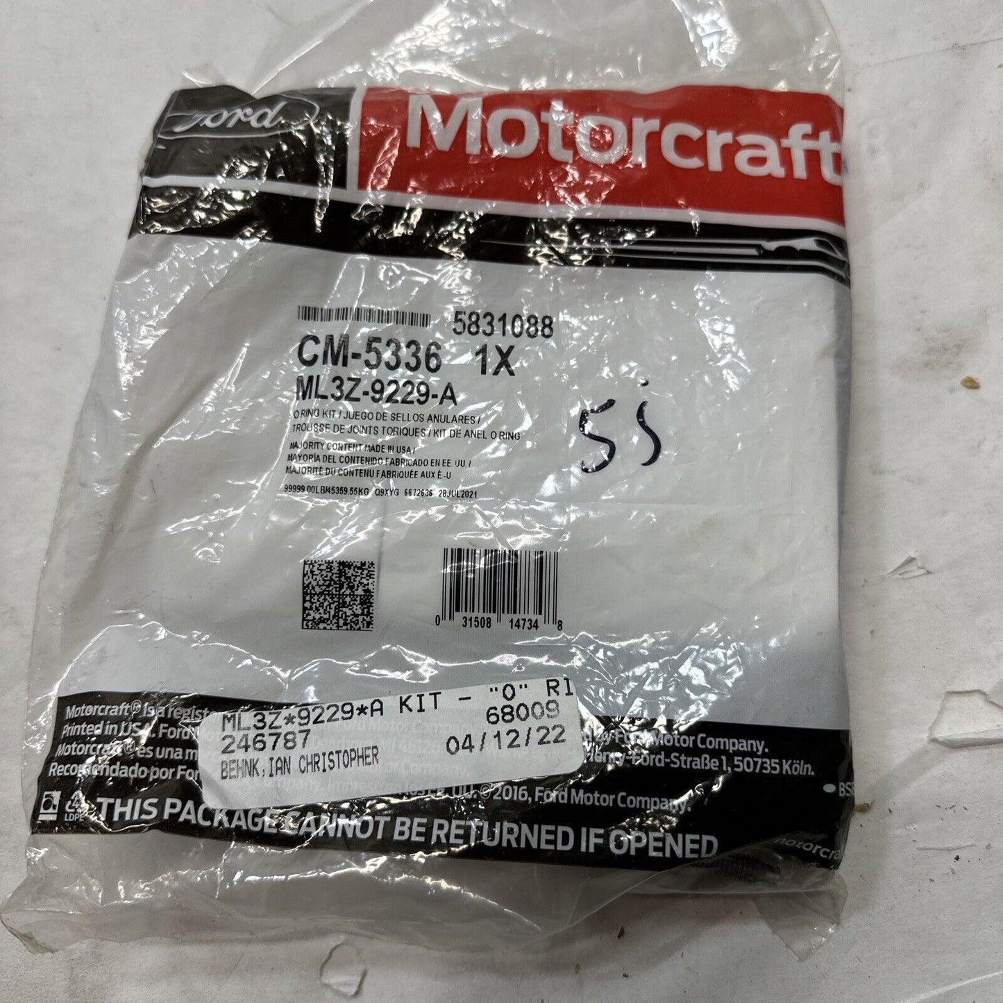 New Motorcraft CM-5336 Injector O Ring KIT 3.3 3.5 5.0 2017-2021 F150 Explorer
