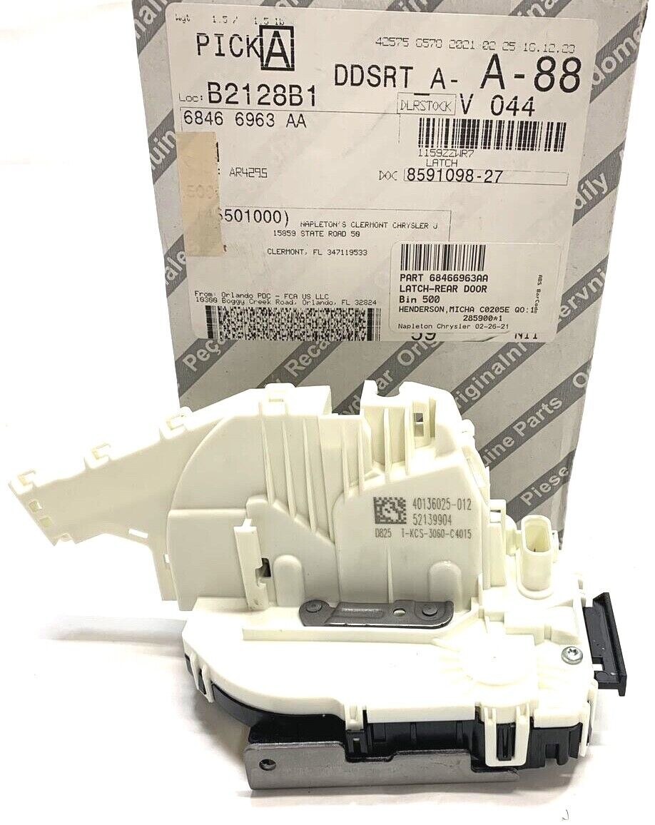 New OEM Mopar Rear Door Latch Driver Side Cherokee 2011-21 68466963AA