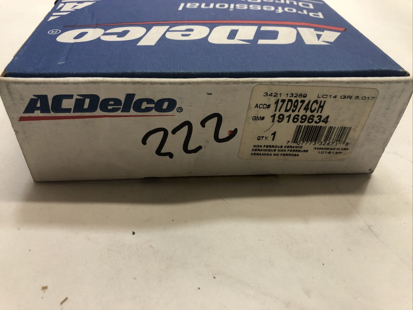 ACDelco 17D974CH Disc Brake Pad Set-Base Rear 19169634