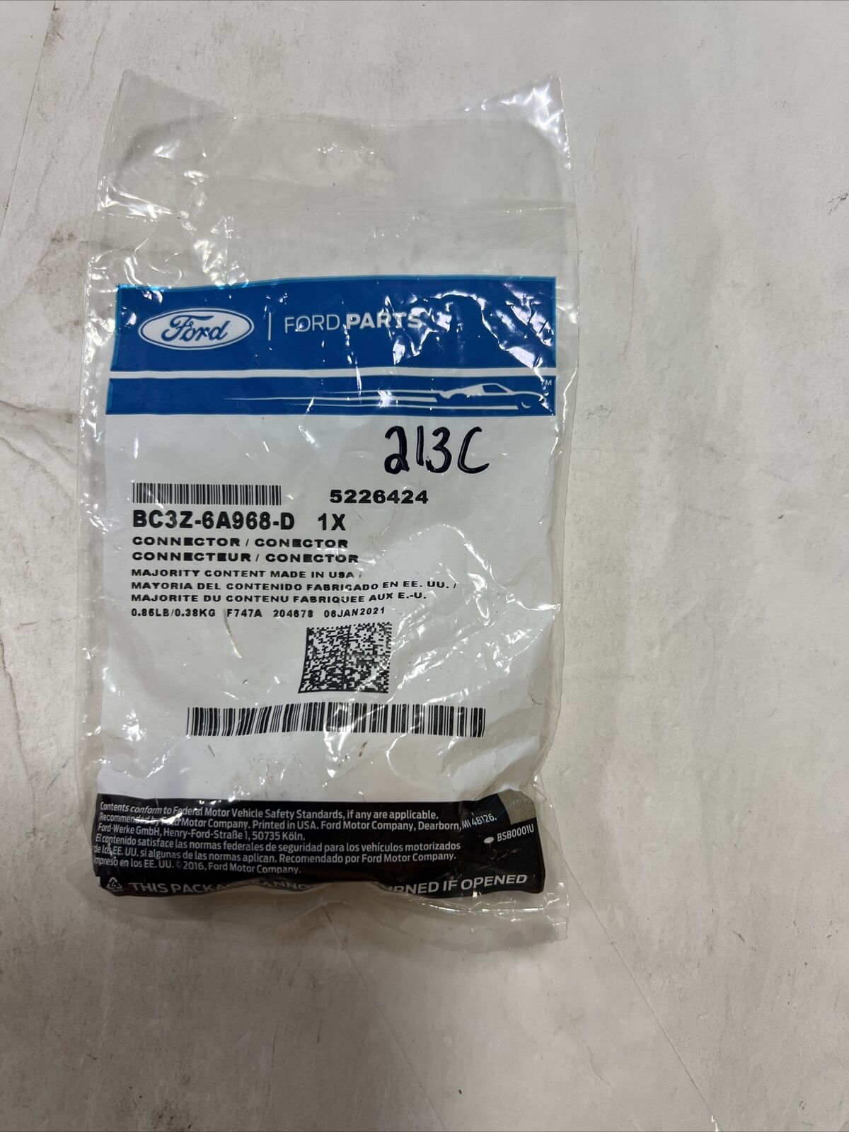 Genuine OEM Ford F-250 Super Duty Turbocharger Oil Line Gasket 11-14 BC3Z6A968D